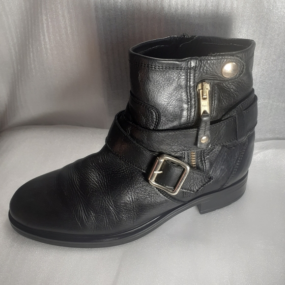 Ankle Boot, Moto Boot, Biker boot, 100% LEATHER inside and out Low heel Full Zip - Picture 3 of 11